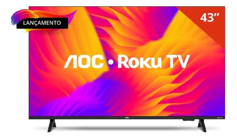 Smart Tv 43 Aoc Led Roku Full Hd Wi-fi 60hz Hdmi Usb 43s5155/78g