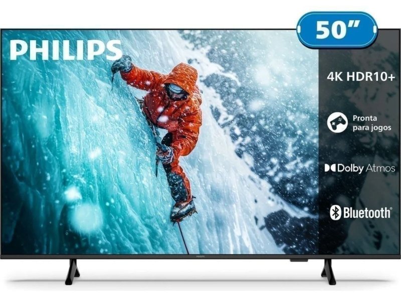 Smart TV Philips 50" 4K Google TV, Comando de Voz