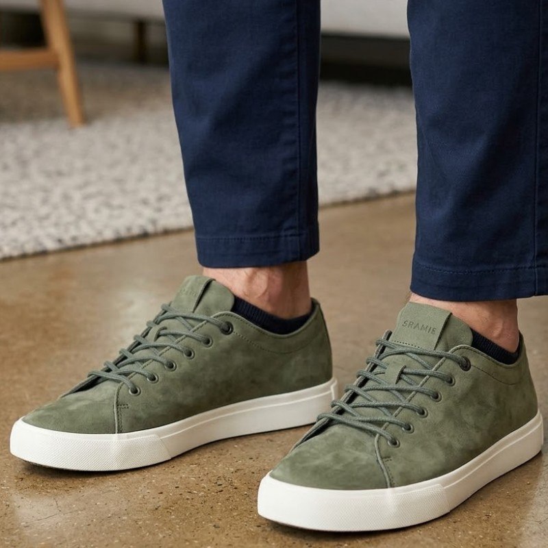 Tênis Masculino Aramis Couro Leve Casual Elegante Resistente
