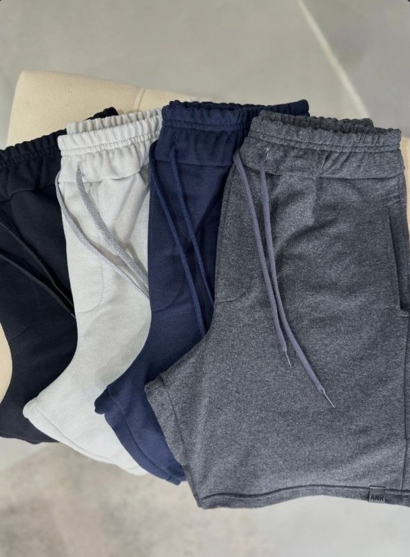 Kit 3 Bermudas Moletom Short Dagg Masculino Casual Slim