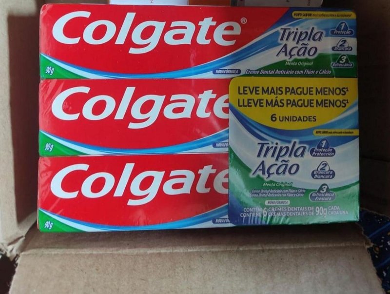 Creme Dental Colgate Tripla Ação Menta Original 90g 6 unidades