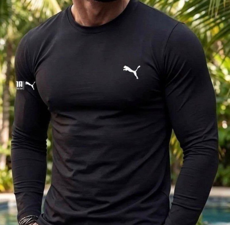 Camiseta Puma Térmica Manga Longa Proteção Uv 50+ Masculina