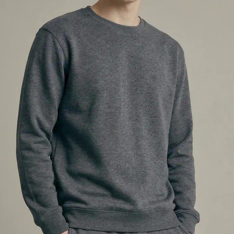 Moletom Masculino Leve Gola Careca Polo Wear Mescla Escuro M