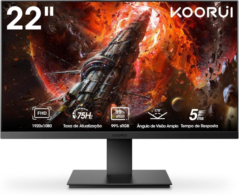 Monitor Koorui 22" FHD 1080p 75Hz