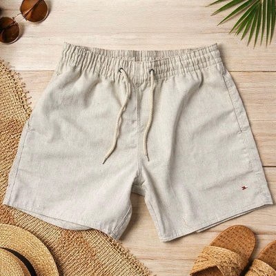 Shorts Linho Masculino Sandrini Casual Verão Confortável