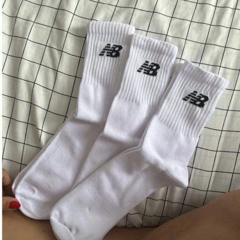 Kit 3 Pares de Meias New Balance Cano Longo