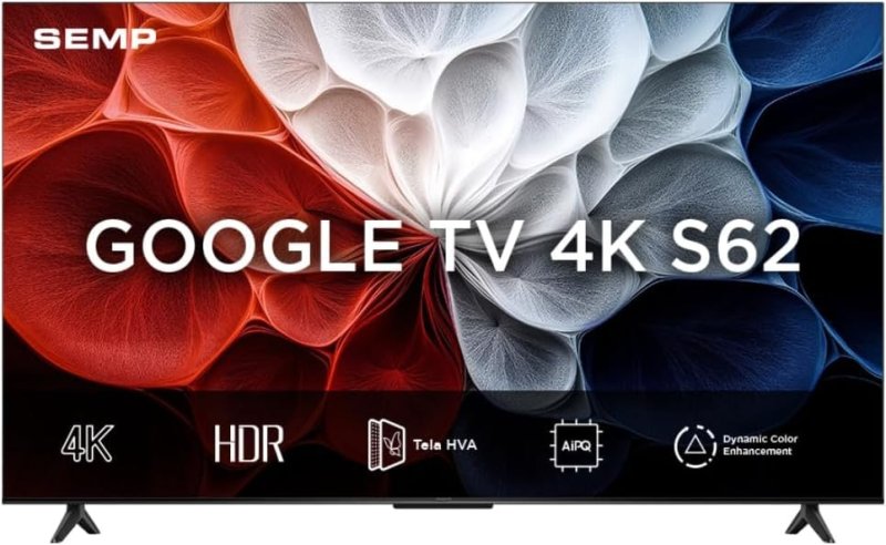 Semp Smart TV 43 Polegadas LED 4K Google TV HDR10+ Dolby Audio