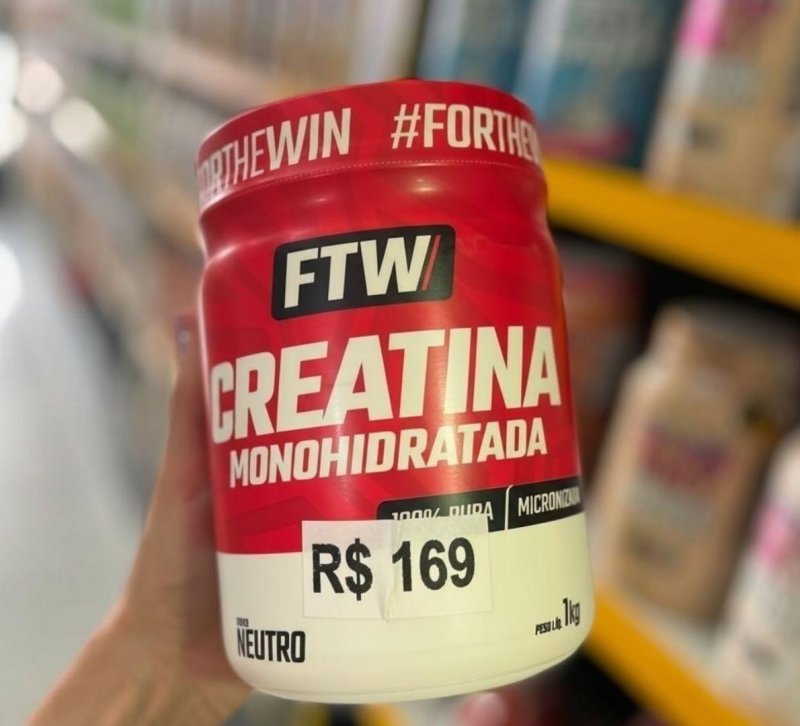 Creatina Monohidratada 100% Pura Pote 1kg - FTW