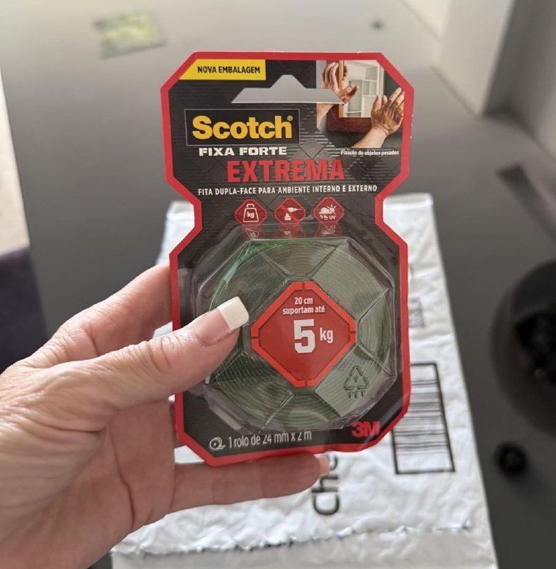 Fita Dupla Face Scotch 3M Fixa Forte