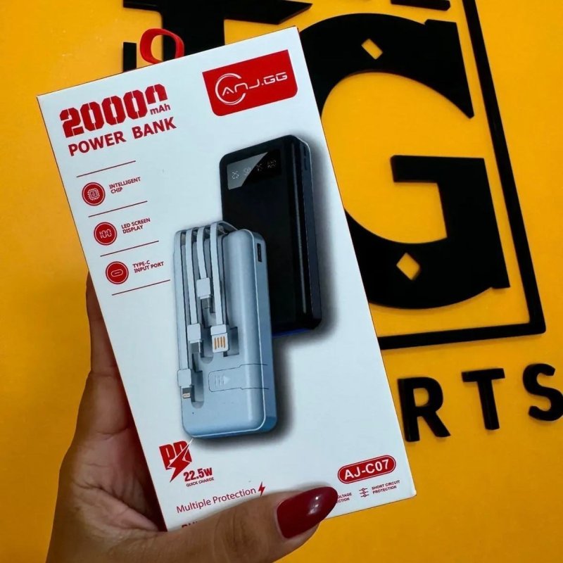 Carregador Portátil Power Bank Turbo 20000mAh 22.5W Universal