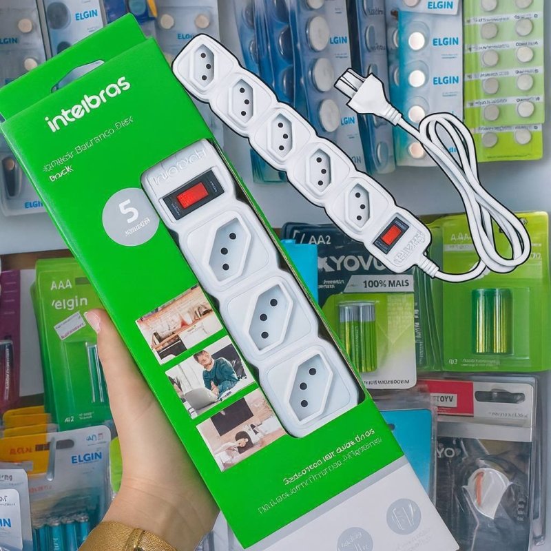 Filtro de Linha com 5 Tomadas EPE 205 Branco Intelbras + Frete Grátis