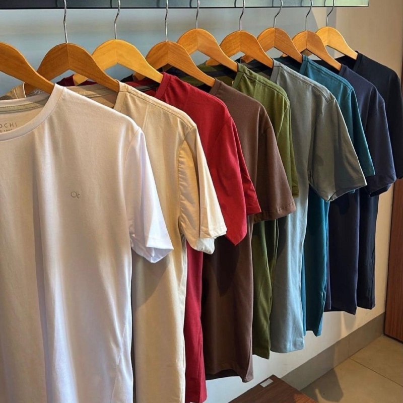 Camiseta Ogochi Básica Algodão Original Lisa Masculina