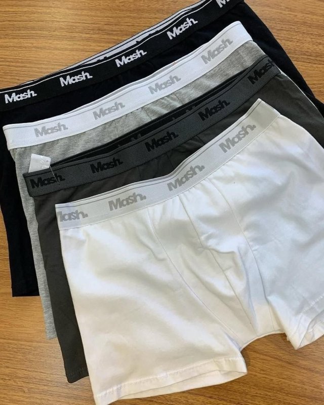 Kit 4 Cuecas Boxer Box Mash Algodão Cotton Original