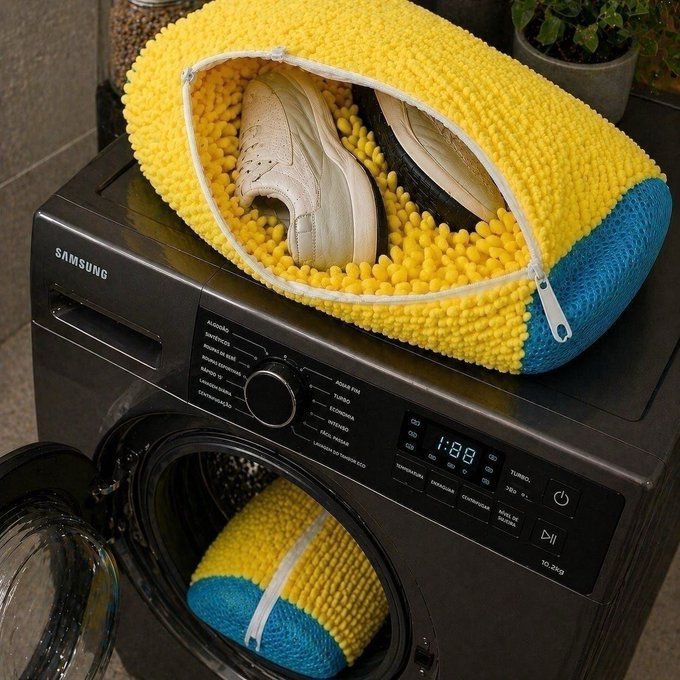 Kit com 2 Sacos Para Lavar Sapatos na Máquina De Lavar