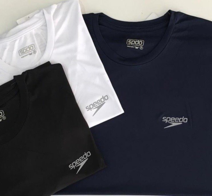 Kit 2 Camiseta Masculina Speedo Dry Fit Manga Curta Academia