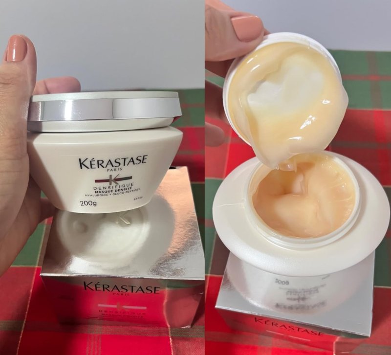 Kérastase Máscara Densifique Masque Densité com Ácido Hialurônico para Cabelos Sem Volume, 200 g