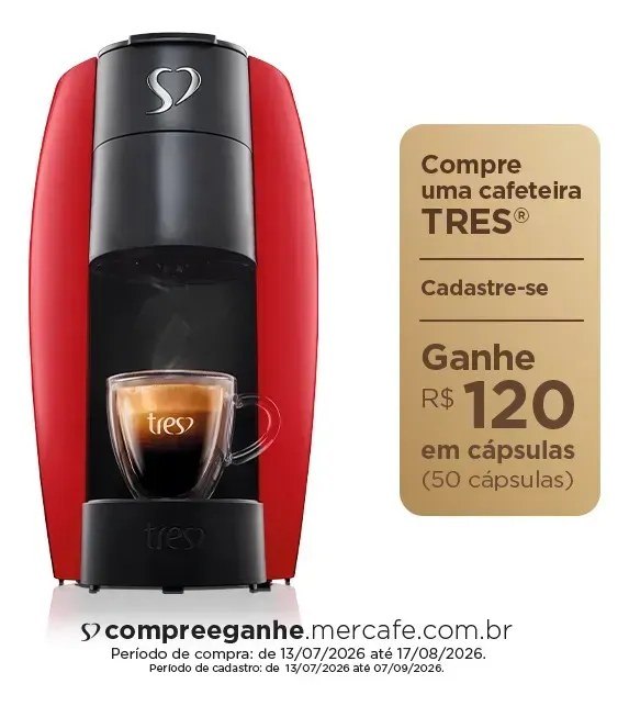 Cafeteira Três Automática Lov Vermelha