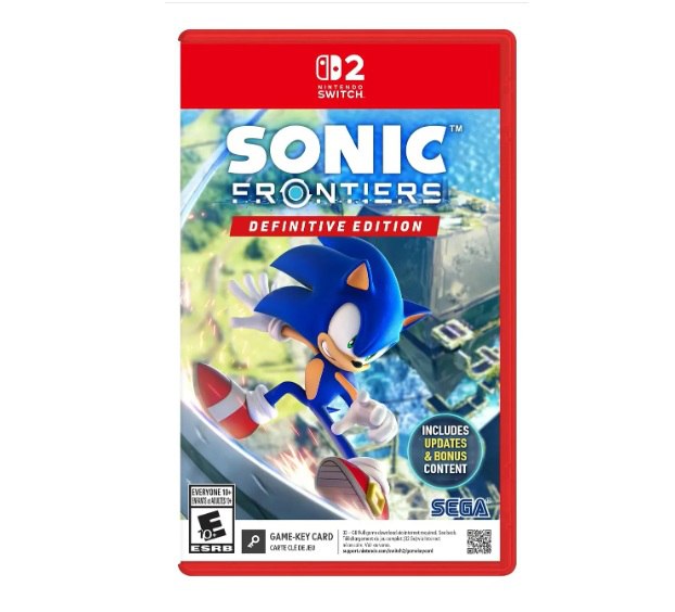 Jogo Sonic Frontiers Definitive Edition, Mídia Física, Switch 2