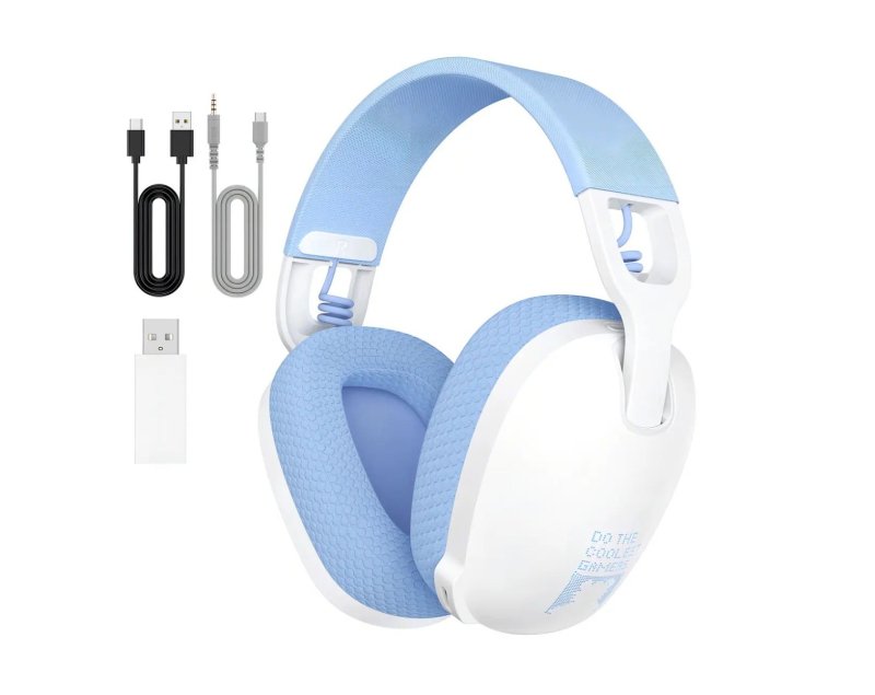 Headset Gamer Onikuma B2 Fone Tipo G435, Branco e Azul