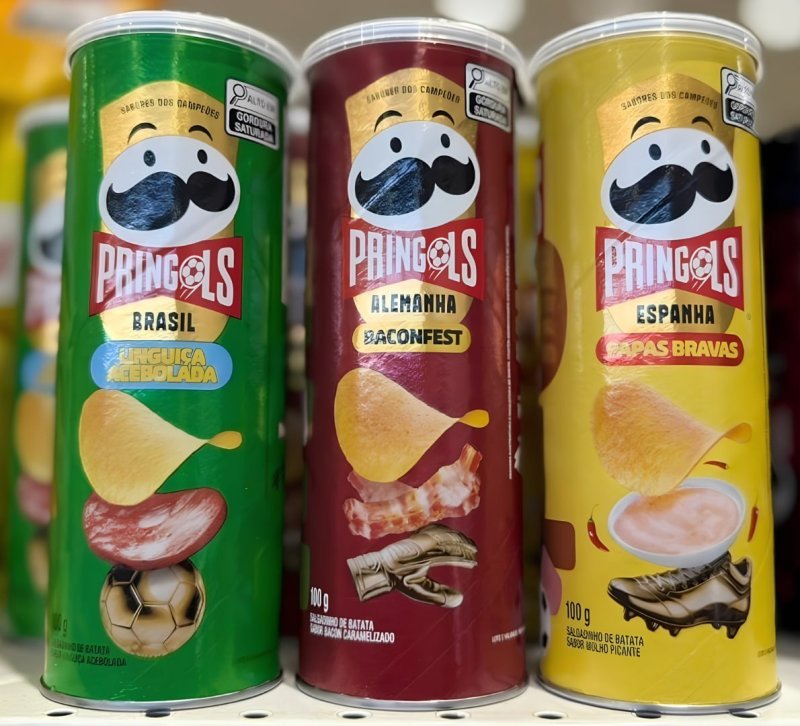 Salgadinho Batata Frita Pringles Tripack Especial Festa do Futebol