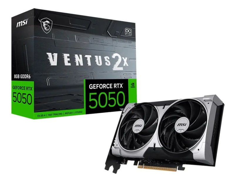 Placa de Vídeo MSI Nvidia GeForce RTX 5050 Ventus 2x OC 8GB GDDR6B 128-bit