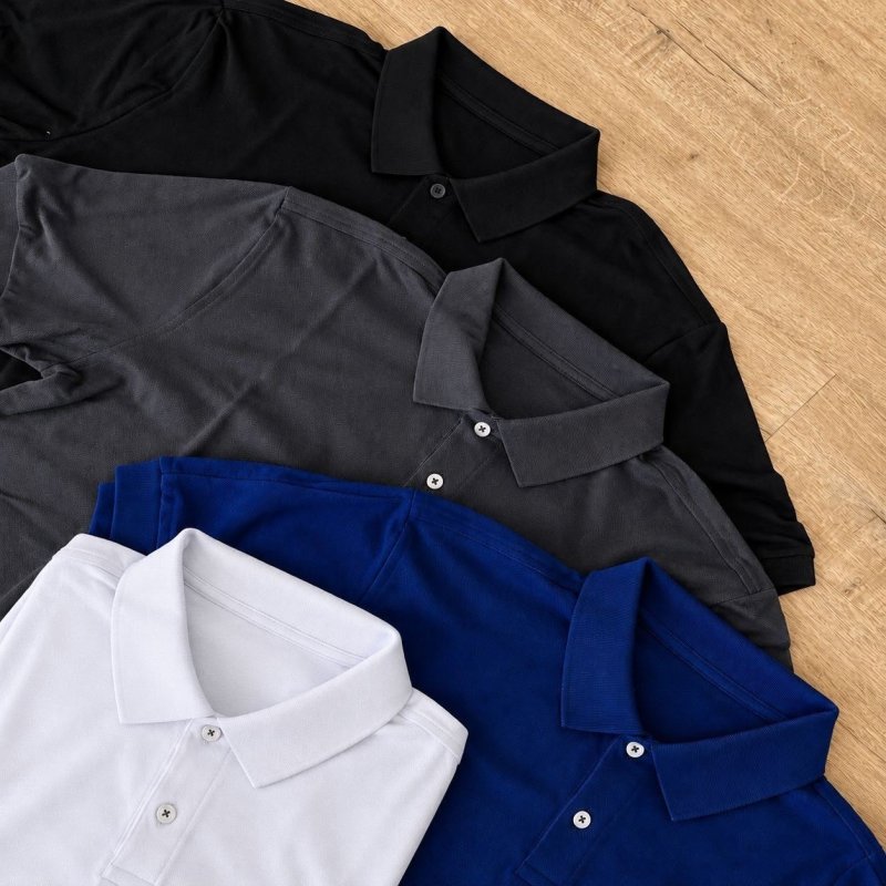 Kit 2 Camisa Gola Polo Masculina Básica Piquet Camiseta