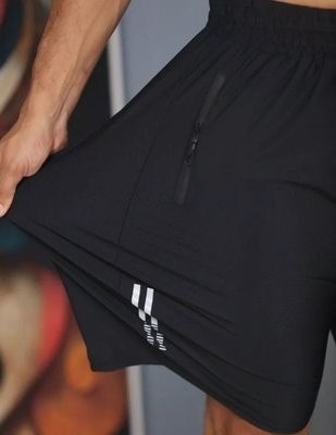 Kit 3 Bermuda Masculina Esportiva Secagem Rápida Ziper Bolso