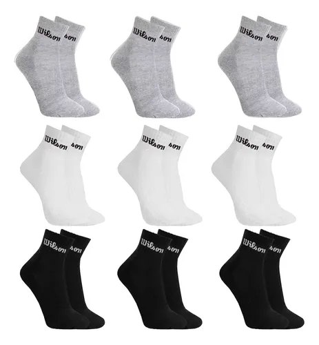 Kit 9 Pares Meias Wilson Cano Médio Masculino Adulto