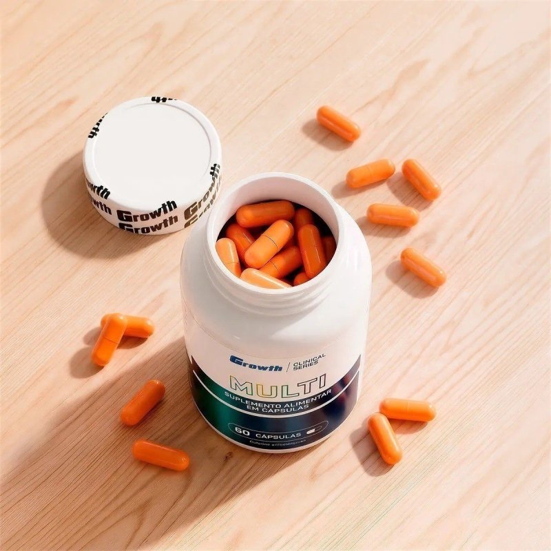Multivitamínico 60 Cáps. Growth Supplements - Sem Sabor