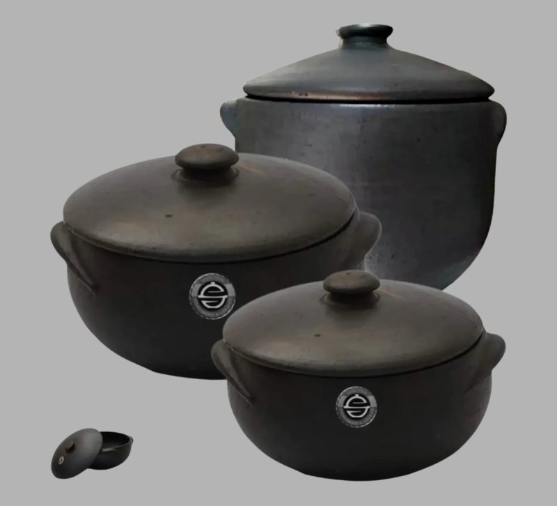 Conjunto Kit Panelas De Barro Capixaba Nº 0,00,01. Preto