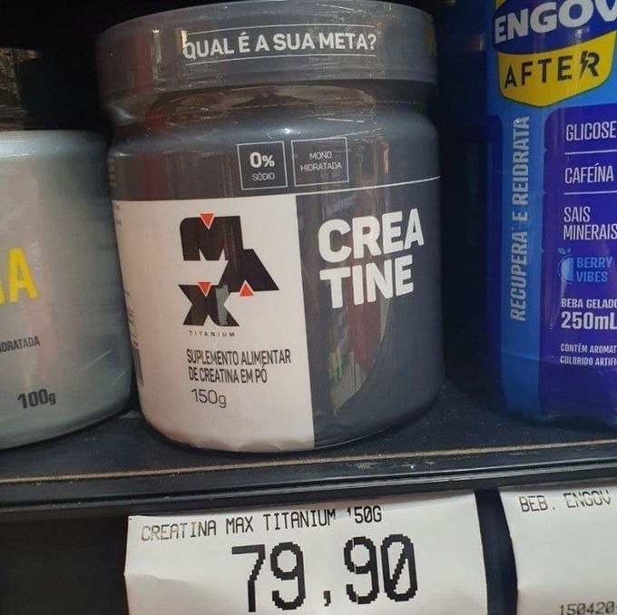 Creatina 150g Creatina Monohidratada Max Titanium Sem Sabor Alta Pureza
