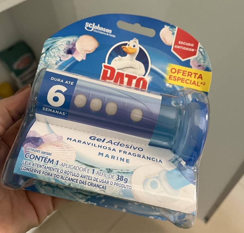 Pato Desodorizador Gel Adesivo 6 Discos + Aplicador