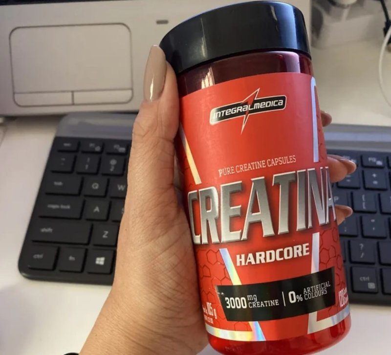 Creatina Hardcore 100% Pura 120 Capsulas Energia e Força - Integralmedica