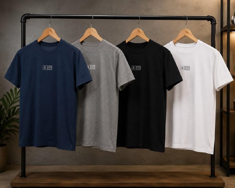 Camiseta Masculina Leve E Confortável Polo Wear Azul Escuro