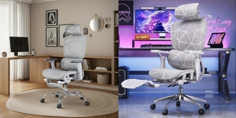 Cadeira Ergonômica Mônaco Bt07 Luvinco Malha Respirável Com Suporte Lombar Adaptável