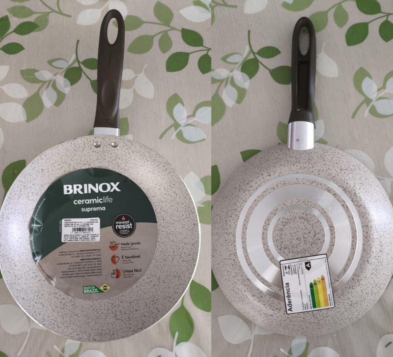 Brinox - Frigideira 20X4Cm 0,8L Ceramic Life Suprema - Vanilla