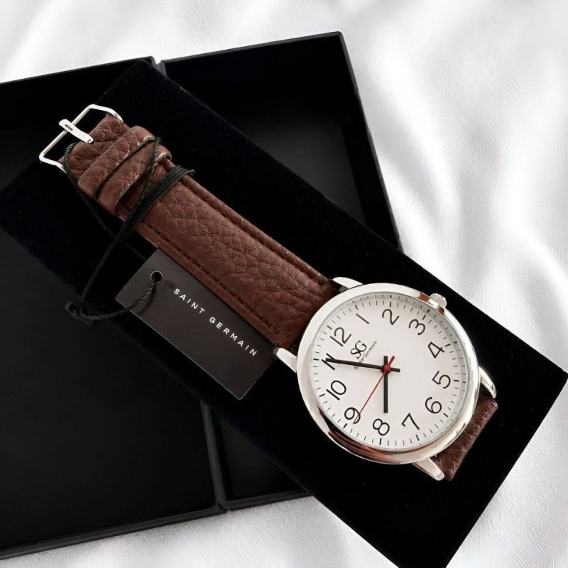 Relógio Masculino Chrowl Prateado Saint Germain 40mm