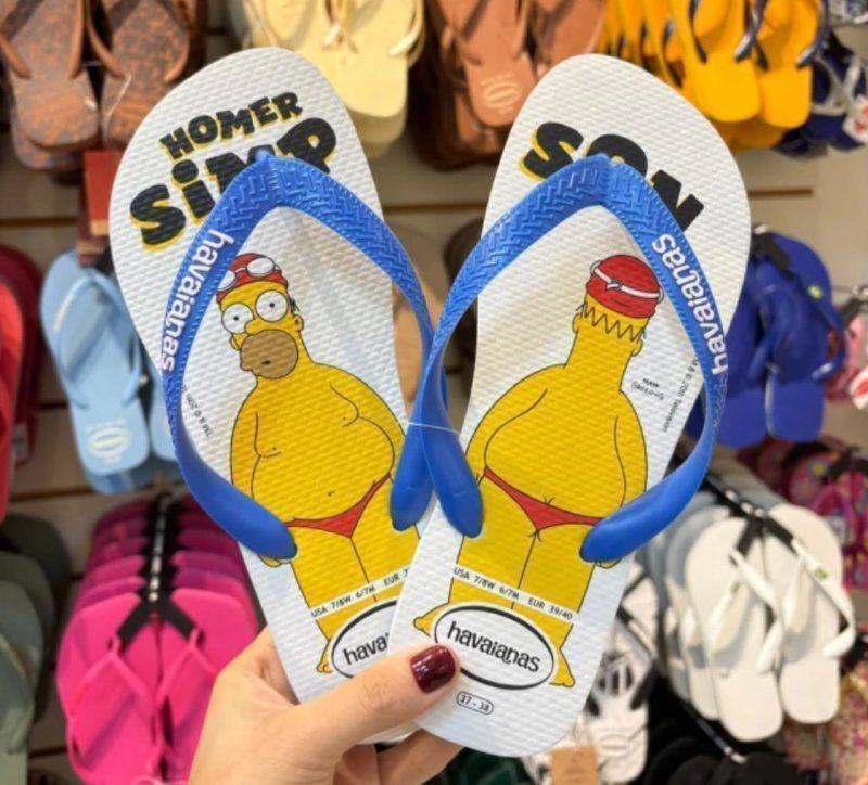 Chinelo Havaianas Simpsons Top Original Masculino Feminino