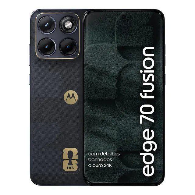 Smartphone Motorola Edge 70 Fusion 5G FIFA World Cup Collection 256GB 24GB (8GB+16GB RAM Boost) Grafite