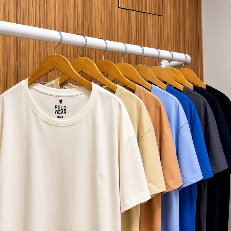 Kit 4 Camisetas Masculinas Polo Wear Sortido GG Lisa
