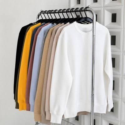 Moletom Blusa Frio Unissex Gola Redonda Careca Liso Promoção