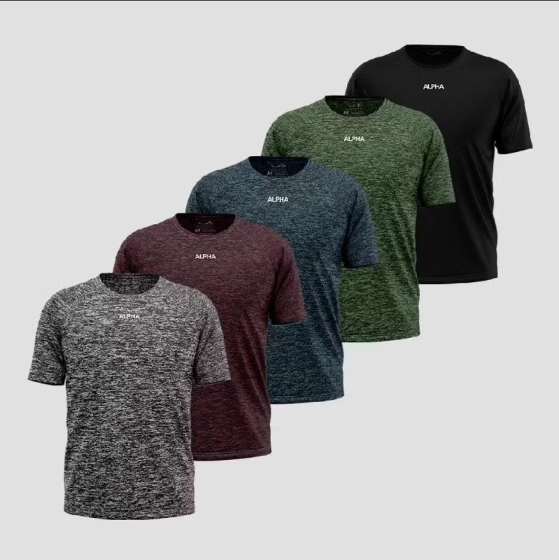 Kit 5 Camisetas Dry Essential Alpha