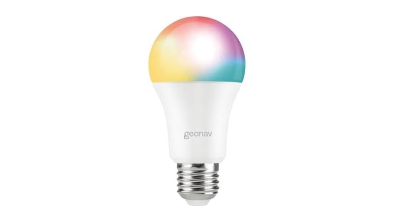 Hi by Geonav Lâmpada Inteligente Led 9W, Wi-Fi, E27, Branco Frio/Quente/RGBW