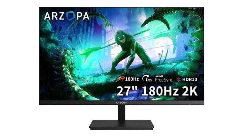 Monitor Gamer Arzopa M1rc, 27" 2k QHD 180Hz IPS, 1ms, 115% sRGB, USB-C, HDMI, Display Port
