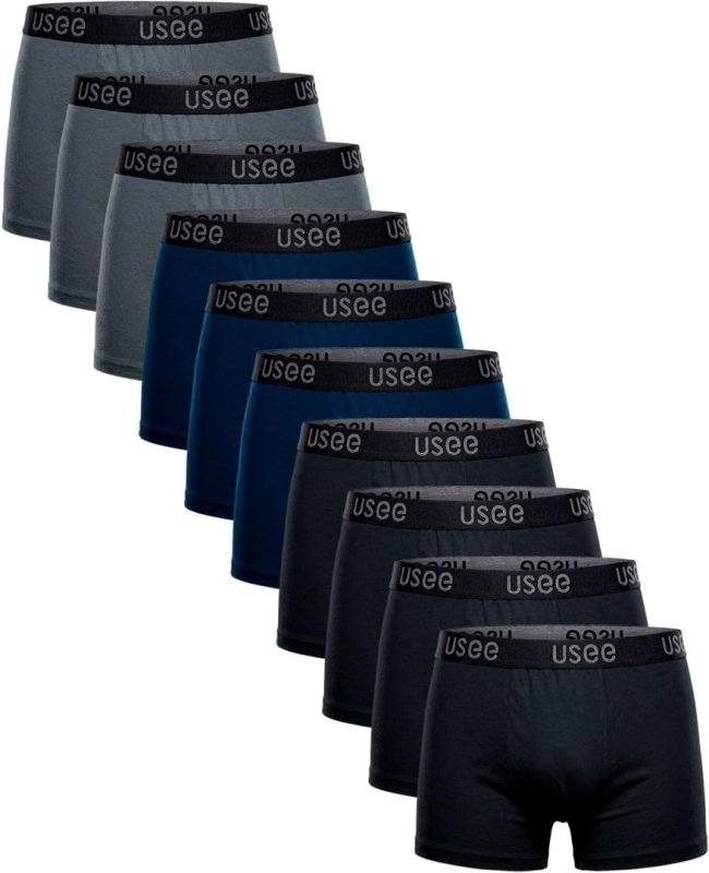 Usee Brasil Kit com 10 Cuecas Boxer Algodão Masculina Adulto