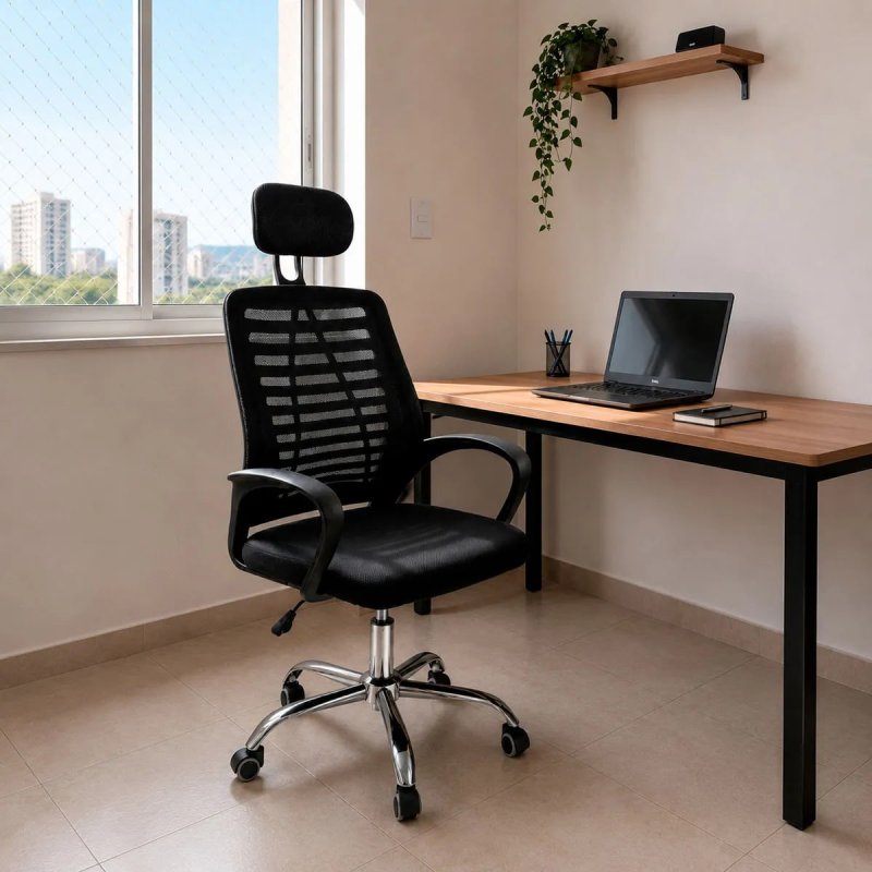 Cadeira Escritório Oficial Diretor Mesh Ergonômica Office