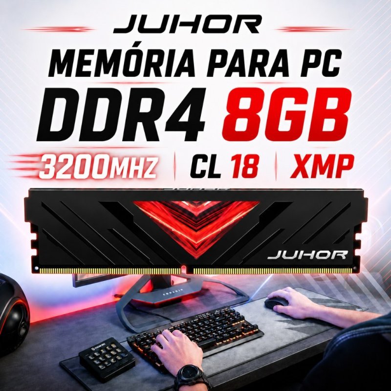 Memória Desktop Pc DDR4 8GB 16GB 3200MHZ CL 18 1.35V JUHOR