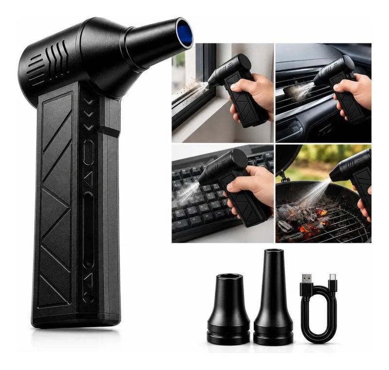 Soprador Ar Turbo 130000rpm Sem Fio Recarregável Usb 3 Níveis