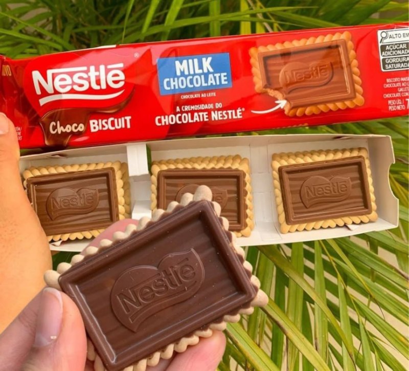 Biscoito com Chocolate Chocobiscuit Nestlé Ao Leite 78g