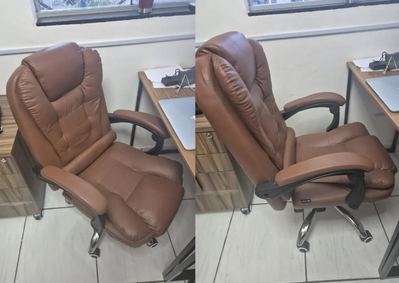 Cadeira De Escritório Itália Presidente Ergonômica Couro Sintético